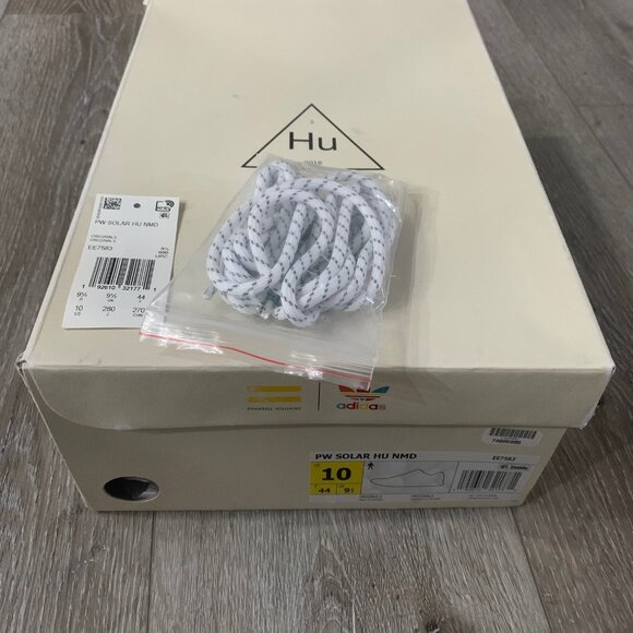 Adidas human race shoes, size 10, white, with box and extra laces - Picture 5 of 5
